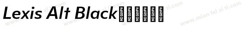Lexis Alt Black字体转换
